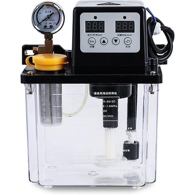 Bomba de aceite lubricante automática, bomba lubricante electromagnética, visualización doble CNC, máquina herramienta CNC, enchufe de EE. UU