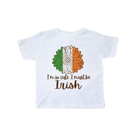

Inktastic I m So Cute I Must be Irish Sunflower Gift Toddler Boy or Toddler Girl T-Shirt