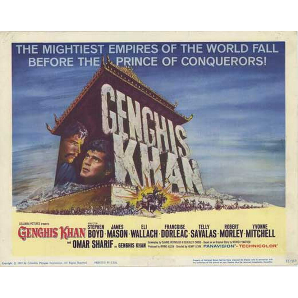 Genghis Khan movie POSTER (Style A) (11" x 14") (1965)