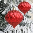 thumbnail image 5 of Moocorvic Red Christmas Ornaments 3Pcs Shatterproof Christmas Tree Balls Ornaments for Holiday Party Wreath Home Decor 3.15'', 5 of 7