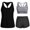 Black, variant on Women's Swimsuits Solid Color Crew Neck Plus Size Adaptable 3 Pieces Swimwear Swim Suit Women Bikinis Chest Support with High Cut Swimming Suits