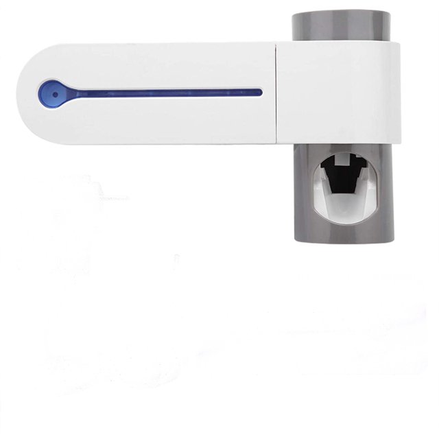 Portacepillos de dientes, portacepillos de desinfección ultravioleta, dispensador automático de pasta de dientes, fuente de alimentación USB, 5 cepillos de dientes