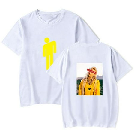 KABOER Billie Eilish Bellyache Fans T-Shirt Hiphop Street Fashion Oversized Music Tee Tops Double Print