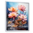 thumbnail image 2 of Designart "Expressive Vitality Of Lotus" Lotus Floater Framed Wall Art Prints, 2 of 5