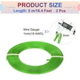 thumbnail image 2 of Uxcell 2 Roll Flat Jewelry Craft Wire Craft Wire, 3mm 18 Gauge Aluminum Craft Wire Dark Green, 2 of 6