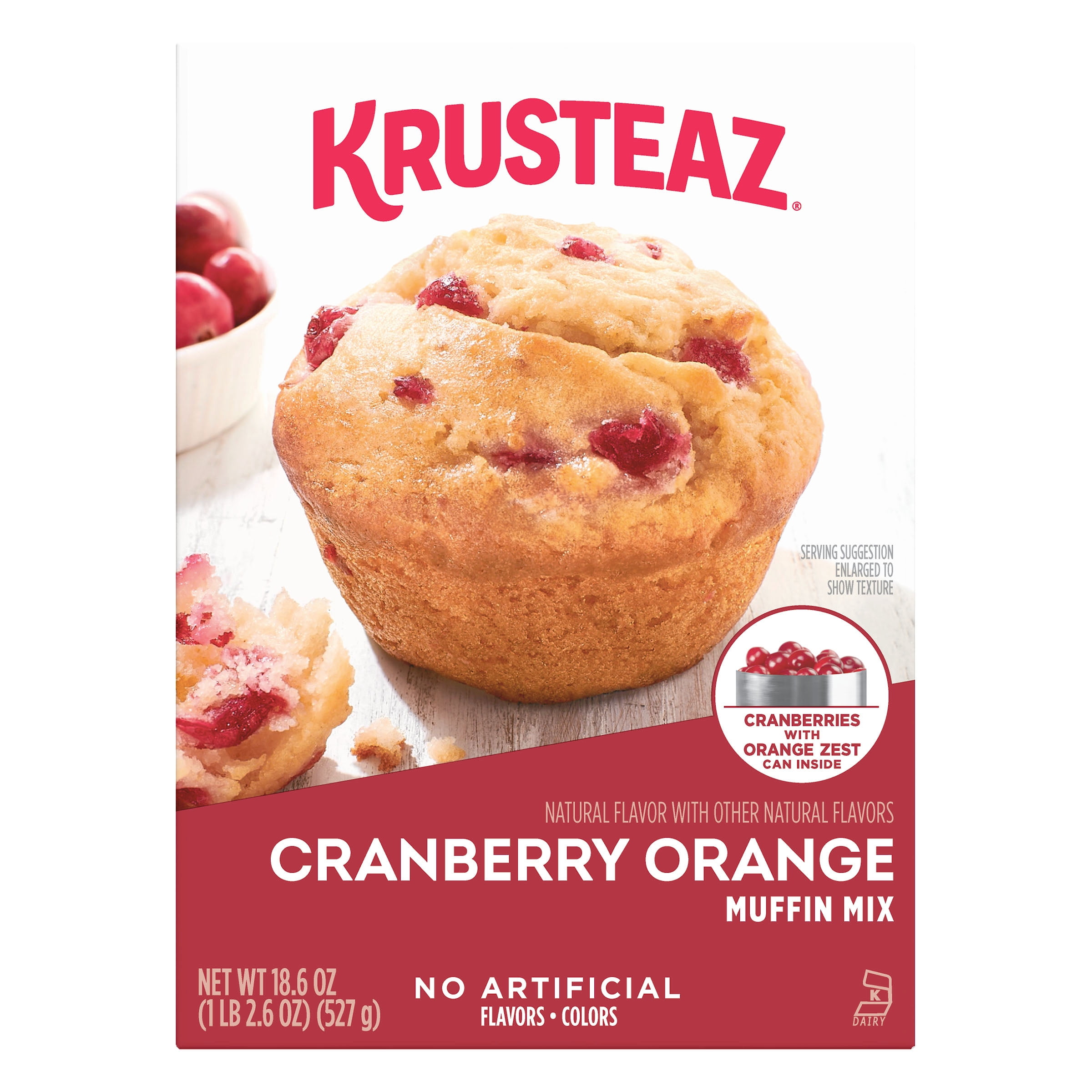 Krusteaz, Muffin Mix, Cranberry Orange, 18.6 oz Box - Walmart.com