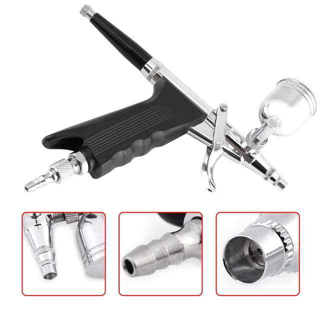 Air Brush Painting Set, Multi Purpose 2 Cups Side Feed Spray Adjustable Airbrush , Airbrush Spray Tool Set for Painting Nails Cake Makeup