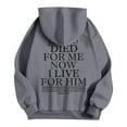 thumbnail image 2 of SIYUDAN Womens Hoodies Jesus Hoodies Letter Print Christian Sweatshirt Oversized Pullover Hoodie Fall Clothes For Women 2025 Women's Clothing, 2 of 4