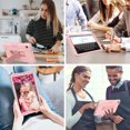thumbnail image 5 of ELEHOLD Rugged Hybrid Case for Samsung Galaxy Tab A7 Lite 8.7 (2021), Tri-Layers Hard PC Soft Silicone Hidden Kickstand Anti-Scratch Shockproof Heavy Duty Case for Kids Men Women,Rosegold, 5 of 6