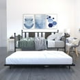 River Street Designs Langham Modern Metal Full Daybed And Twin Trundle