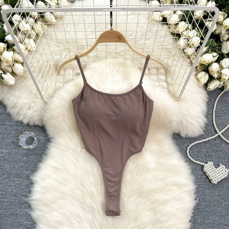 Hotsweet Jumpsuits for Women 2024 Spaghetti Strap Backless Hollow Out Bodysuit Sleeveless Solid Bodysuits Summer Dropshipping