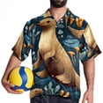 thumbnail image 4 of Platypus Men's Short Sleeve Poplin Shirt, Casual Printed Button Down Top for Summer Beach, Spread Collar Unisex Beach Shirt, 4 of 6