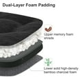 thumbnail image 2 of Shinnwa Chair Cushions with Ties 3.5" Thick Tufted Memory Foam Chair Pad Dual-layer Comfy Non-Slip Seat Cushion for Kitchen Dining Chairs, 16.5" X 16.5", Patent Design,Black, 2 of 6
