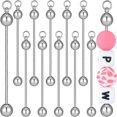 thumbnail image 1 of Blank Beaded Keychain Making Supplies Beaded Metal Bar Chain, 1 of 5