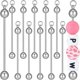 thumbnail image 1 of Blank Beaded Keychain Making Supplies Beaded Metal Bar Chain, 1 of 5