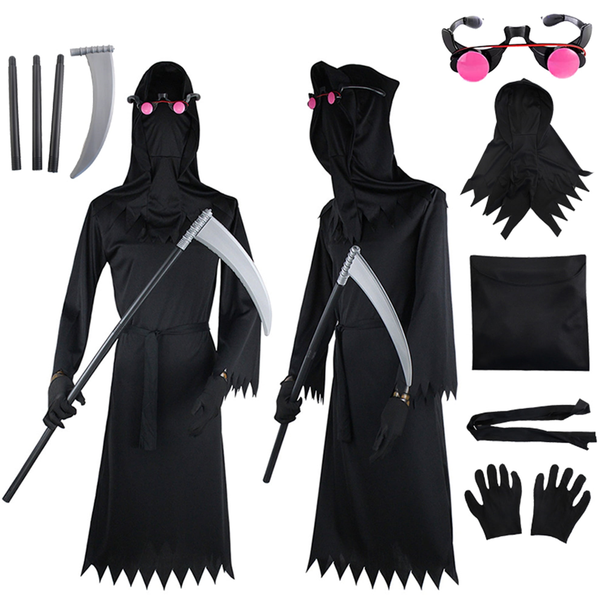 6Pcs/Set Grim Reaper Carnival Halloween Costume for Kids