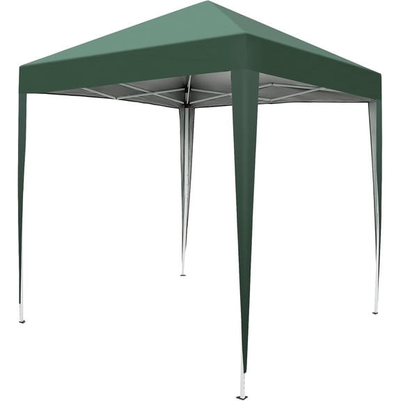 WoofPaw 6x6 FT Portable Canopy, Camping Sun Shelter, Pop up Party Tent Water Resistant Oxford Fabric Cover, Steel Frame Foldable Design for Outdoor Events Includes Carry Bag and Instructions Green