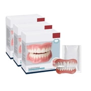 Multifunctional Silicone Denture Set: Moldable, Comfortable Dentures for Men and Women 3 Box