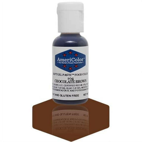 AmeriColor, Soft Gel Paste Food Color, Chocolate Brown .75 oz