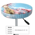 thumbnail image 4 of Round Bar Stool Seat Covers, Cute Pink Mushrooms Elastic Round Chair Cover Stool Seat Slipcover Bar Stool Cushions Round Pad for 12-14 inch, 4 of 7