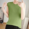 thumbnail image 2 of Htigea Women's Summer Tank Tops Sleeveless Casual Loose Shirts Knit Cami Sweater Vest Green,2XL, 2 of 4