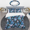 thumbnail image 2 of Designart 'Retro Floral Pattern XIV' Mid-Century Modern Duvet Cover Set, 2 of 4
