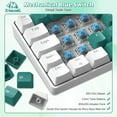 thumbnail image 4 of LexonElec T60PRO 60% Mechanical Keyboard and Mouse Combo+Coiled USB C Cable, Compact RGB LED Backlit Keyboard, Clicky Blue Switch, 6400 DPI Programmable RGB Mouse for PC Mac Gamer(Green&White), 4 of 11