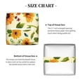 thumbnail image 5 of Lsque Sunflowers And Butterflies Printed Tissue Box Cover Holder, Facial Paper Organizer Dispenser,Square with Bottom Belt, PVC Leather Decorative Organizer, 5 of 8