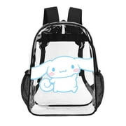 Cinnamoroll Clear Backpack Heavy Duty See Through Bookbag Transparent Bag for Colleges School Work Sport Travel