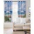 thumbnail image 4 of Summer Beach Blackout Curtains for Bedroom Living Room, Sun Umbrella Ocean 63 In Long Thermal Insulated Room Darkening Drapes Grommet Window Treatments, 52 x 63 In, 4 of 9