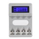 thumbnail image 1 of USB 4 ranuras Pantalla LED Cargador de batería AA / AAA Adaptador de carga de batería recargable universal Carga de baterías Advancent DZ6079-00B, 1 of 2