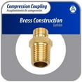 thumbnail image 4 of Appli Parts APWF-100BC 1/4 in Brass Compression Fitting reduction coupling for in line water filter with Male 3/8 in NPT connection for Copper or PVC tubing, 4 of 7