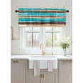 thumbnail image 2 of Valances for Windows Vintage Turquoise Rod Pocket Cafe Window Treatments Valance Curtains for Kitchen Bathroom Laundry Basement Windows 60"x18", 2 of 9