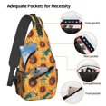 thumbnail image 3 of Crossbody Bags for Women Men - Beautiful Bohemian Sunflower Casual Sling Bag Backpack Trendy Chest Bag for Travel Sports Gym Running Hiking, 3 of 7