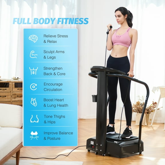 Whole Body Vibration Plate 500W Training Exercise Platform Machine w 99 Levels