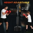 thumbnail image 4 of Soozier 4-in-1 Boxing Punching Bag Stand with 2 Speedballs, 360° Relax Bar, & PU-Wrapped Bag & Adjustable Height, Black, 4 of 8