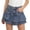 Blue, variant on Denim Skort for Teen Girls Stretchy Ruffled Tiered Elastic Waisted Button Down Lightweight Fashion Bottoms Summer Trendy Denim Shorts with Pockets