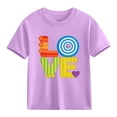 thumbnail image 1 of Blusas y camisas de manga corta con cuello redondo para niños y niñas, camisetas gráficas de manga corta, blusas con estampados bonitos para la temporada escolar., 1 of 9