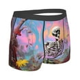 thumbnail image 3 of Daiia Sky Sunflower Skull Men's Underwear Boxer Briefs, Cotton Stretch Moisture-Wicking Underwear-Small, 3 of 9
