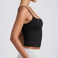 thumbnail image 4 of Voska Women's Basic Double Lined Scoop Neck Tank Tops Summer Cami Top | Adjustable Spaghetti Strap,Soft Skin Stretch,Slim Fit for Everyday Wear Black L, 4 of 7