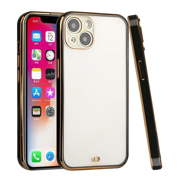 Luxury Metal Frame Lens Protection for iPhone 12 13 Mini Pro Max Aluminum  Phone Case for iPhone 11 Matte Translucent Back Cover,Gold,for iPhone 12 pro