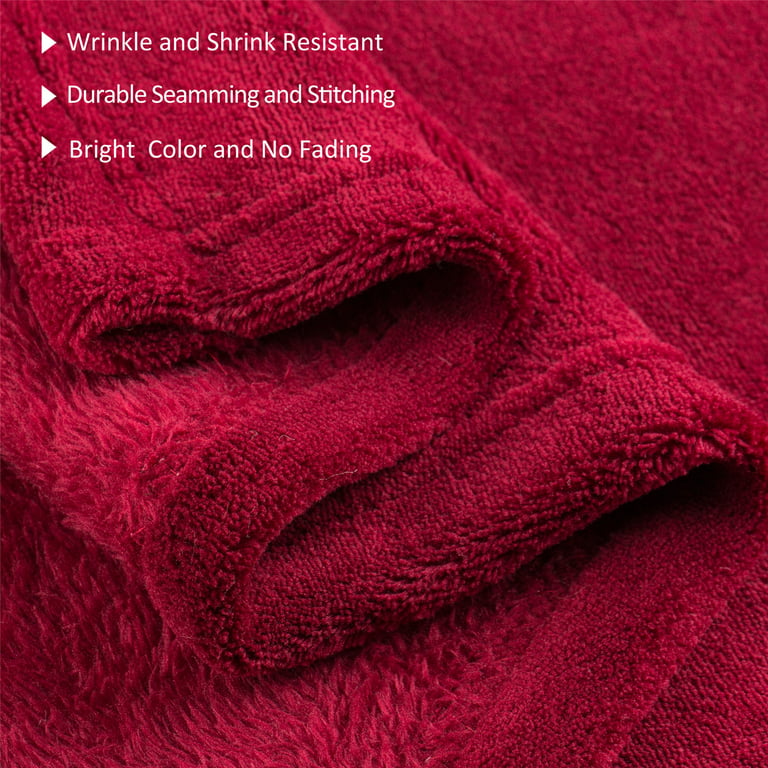 Jml Soft Flannel Fleece Throw Blanket, Navy & Burgundy, Standard Throw (2 Pack), Size: None