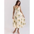 thumbnail image 6 of Resort-style slim-fit digital print halter lace trim maxi dress, 6 of 9