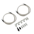 thumbnail image 1 of Transmission Cooler Hose, 70in Transmission Cooler Hose Line With Adapters Transmission Cooler Lines Fitting Kit Stainless Steel Flexible Replacement For Cars Trucks, 1 of 8