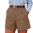 thumbnail image 5 of MYAOYINo Boundaries Womens High Waisted Pleated Shorts Summer Casual Dressy, 5 of 5