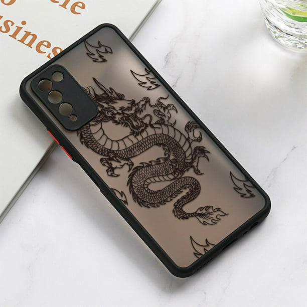 Funda de dragón para Huawei P30 Pro, Funda dura mate para Huawei P40 Lite P Smart 2021 Z Honor 70 50 8x 10X Lite 20 Nova 5T Fivean unisex