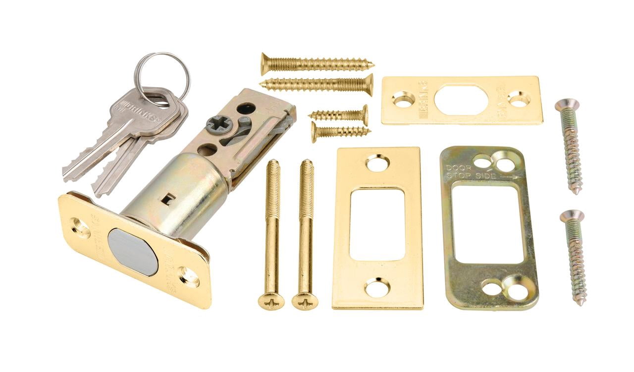 Brinks Single Cylinder Deadbolt Lock, Polished Brass Finish