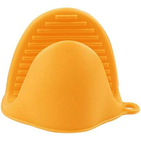Silicone Pot Holder Oven Mitt, Cooking Finger Protector Pinch Grips-Heat Resistant Orange