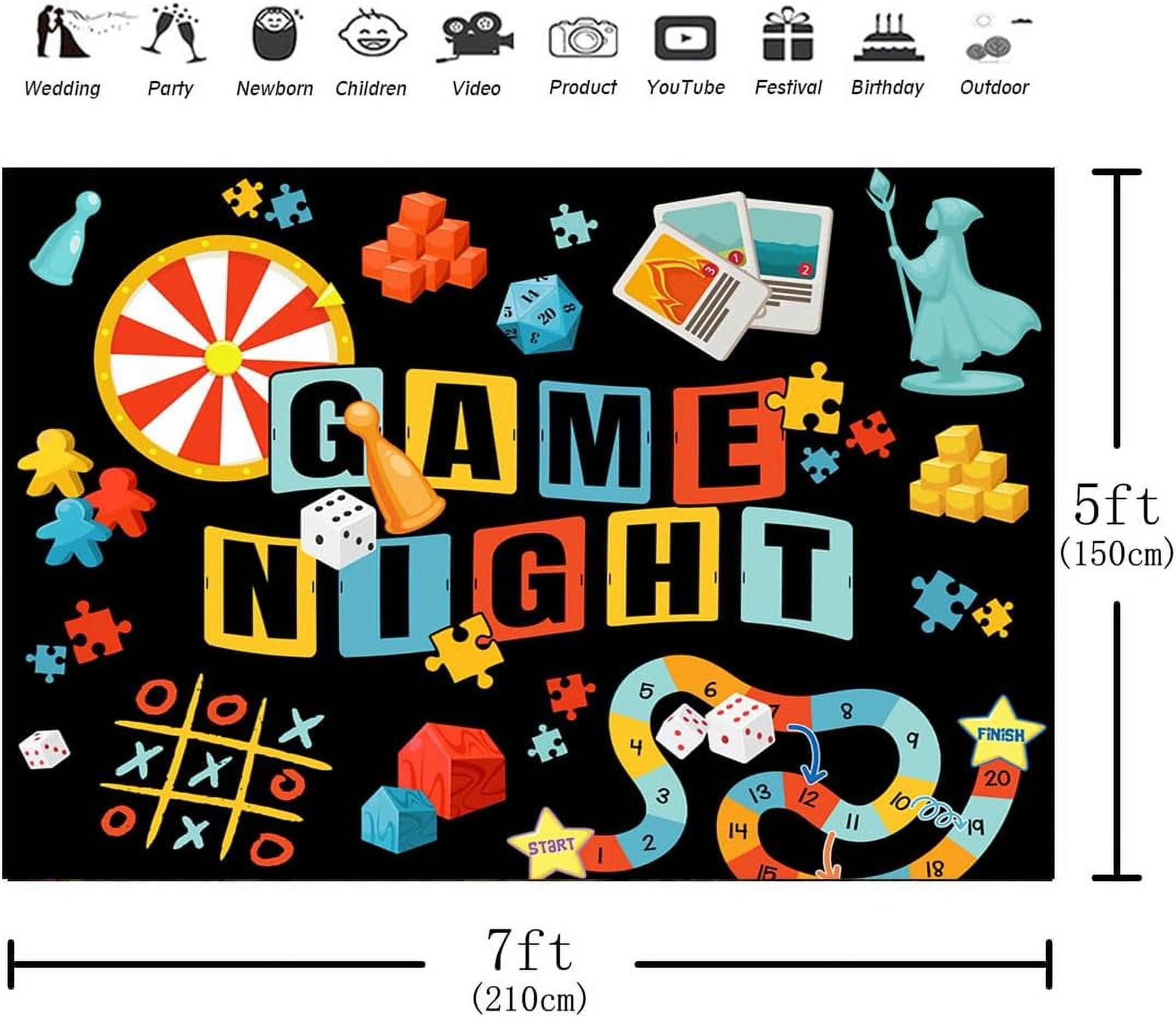 Family Game Night PRINTABLE Party Decorations, Board Games