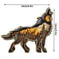 thumbnail image 3 of Wooden Creative Wolf Decoration With Built-In Light, Stylish Rustic Wall Art For Living Room Bedroom Bathroom, Distressed Paint Finish Creative Gift For Nature Lovers, 3 of 8